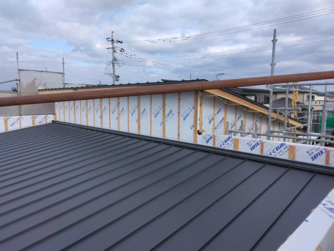 【新築】深みのあるブラウンに包まれるモダンな平屋(八女市)【施工進行中】