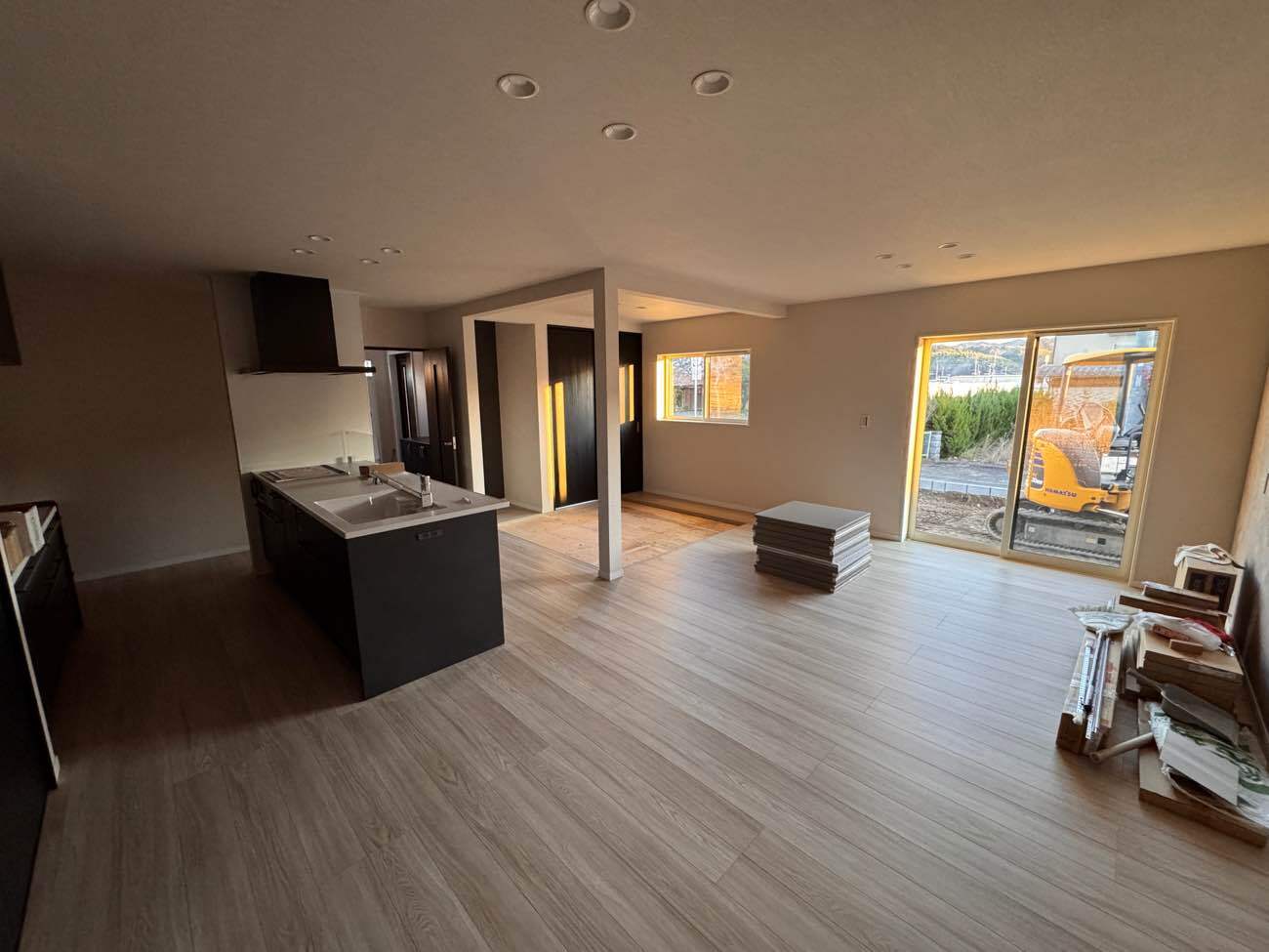 【新築】動線と広いリビングにこだわった平屋(八女市)【施工進行中】